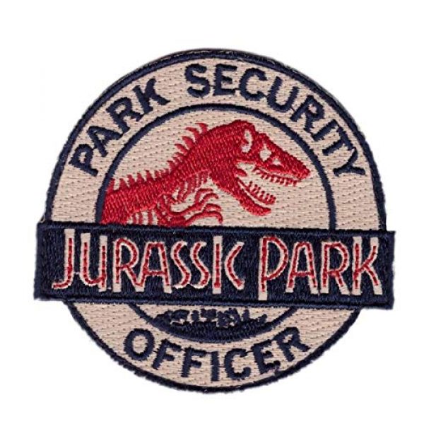 OYSTERBOY Airsoft Morale Patch 1 OYSTERBOY Jurassic Park Officer Park Security Embroidered Arm Patch (Hook Backing)