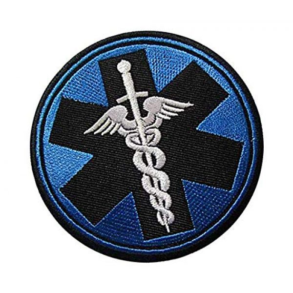 Embroidery Patch Airsoft Morale Patch 2 Medic Corpsman Caduceus Military Hook Loop Tactics Morale Embroidered Patch