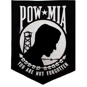 Cypress Collectibles Embroidered Patches Airsoft Morale Patch 1 Large POW MIA Embroidered Patch Iron-On Vietnam War Prisoner of War Military Emblem