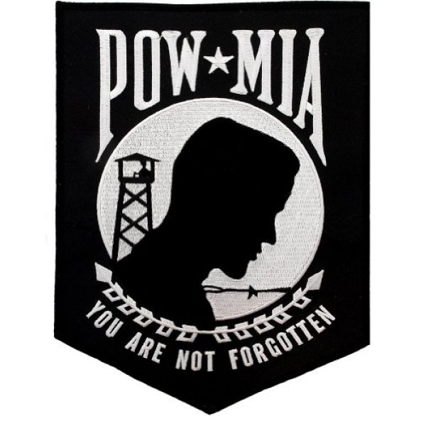 Cypress Collectibles Embroidered Patches Airsoft Morale Patch 1 Large POW MIA Embroidered Patch Iron-On Vietnam War Prisoner of War Military Emblem