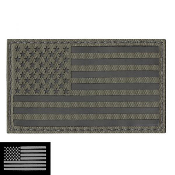 Tactical Freaky Airsoft Morale Patch 3 Big 3x5 Ranger Green Infrared IR USA American Flag IFF Tactical Morale Hook&Loop Patch
