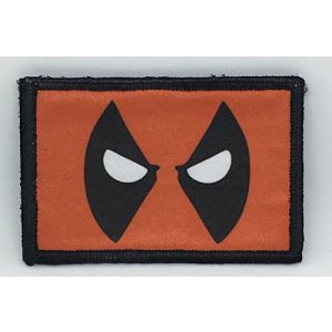 RedheadedTshirts Airsoft Morale Patch 1 Deadpool EYES Morale Patch. Perfect for your Tactical Military Army Gear, Backpack, Operator Baseball Cap, Plate Carrier or Vest. 2x3" Hook and Loop Patch. Made in the USA