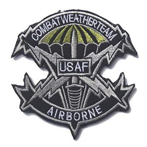 Tactical Embroidery Patch Airsoft Morale Patch 1 USAF Air Force Combat Weather Team Airborne Tactical Embroidery Patch Hook & Loop Morale Patch Military Patch for Clothing Accessory Backpack Armband
