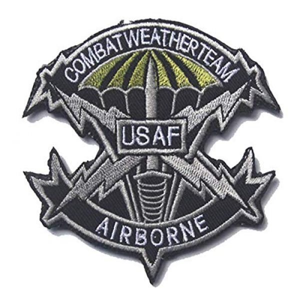 Tactical Embroidery Patch Airsoft Morale Patch 1 USAF Air Force Combat Weather Team Airborne Tactical Embroidery Patch Hook & Loop Morale Patch Military Patch for Clothing Accessory Backpack Armband