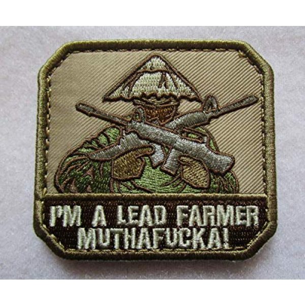 Embroidered Patch Airsoft Morale Patch 1 I'm A Lead Farmer MUTHAFCKA 3D Tactical Patch Military Embroidered Morale Tags Badge Embroidered Patch DIY Applique Shoulder Patch Embroidery Gift Patch