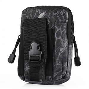 AODD Tactical Pouch 1 AODDING Tactical Pouch Bag, Waterproof Outdoor Sports Tactical Molle Waist Bag, Mini Size and Easy to Carry, Strong, Practical, Security Carry Case for Camping Hiking Mountaineering