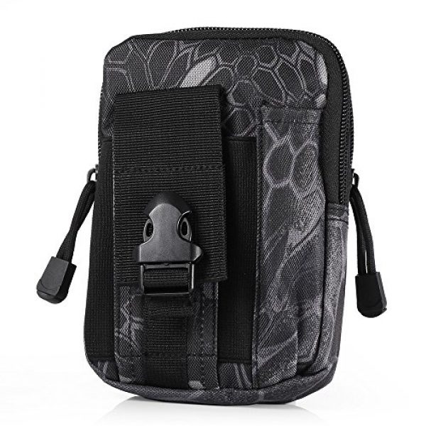 AODD Tactical Pouch 1 AODDING Tactical Pouch Bag, Waterproof Outdoor Sports Tactical Molle Waist Bag, Mini Size and Easy to Carry, Strong, Practical, Security Carry Case for Camping Hiking Mountaineering