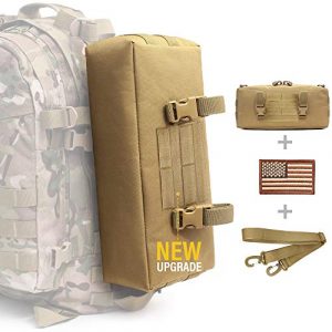WYNEX Tactical Pouch 1 WYNEX Tactical Increment Molle Pouch, Vertical EDC Utility Pouches Sling Bag Military Multi-Purpose Large Capacity with Shoulder Strap Modular Design