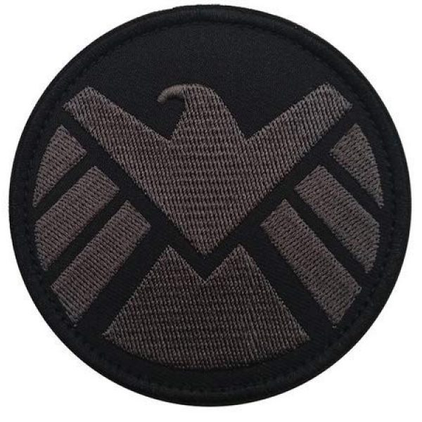 Tactical Embroidery Patch Airsoft Morale Patch 1 Marvel Shield Super Hero S.H.I.E.L.D. Marvel Avengers Logo Tactical Embroider Hook & Loop Morale Patch Military Patch for Clothing Accessory Backpack Armband (color2)