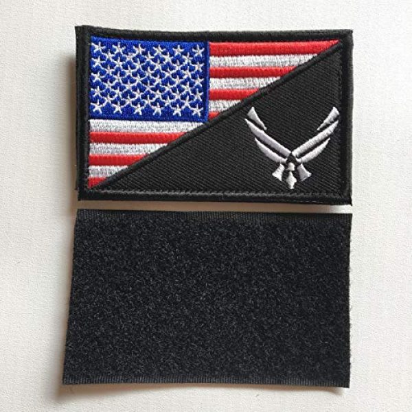 Hng Kiang Hu Airsoft Morale Patch 4 USAF Flag USA Air Force Logo Embroidered Military Tactical Hook & Loop Decorative Patch