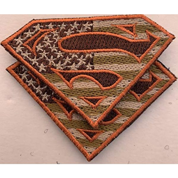 Equinox MR Airsoft Morale Patch 2 Bundle 2 pieces - American Superman large Patches Military Colors