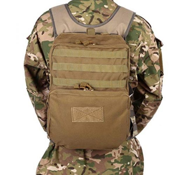 LIVANS Tactical Pouch 5 Livans Tactical Molle Hydration Pack, Mobility Hydration Carrier Backpack Water Bladder Molle Vest Accessory for Hiking, Biking, Climbing (Bladder is not Included)