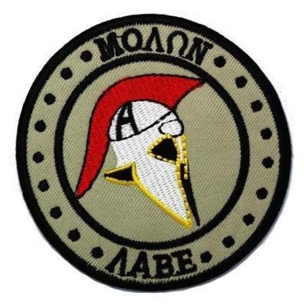 Tactical Embroidery Patch Airsoft Morale Patch 1 Molon Labe Embroidery Patch Military Tactical Morale Patch Badges Emblem Applique Hook Patches for Clothes Backpack Accessories