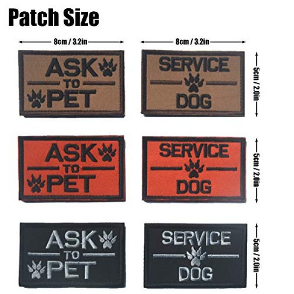 GrayCell Airsoft Morale Patch 2 2 Pack Homiego Ask to Pet Embroidered Tactical Morale Patch Badge for Dog Harness & Vest