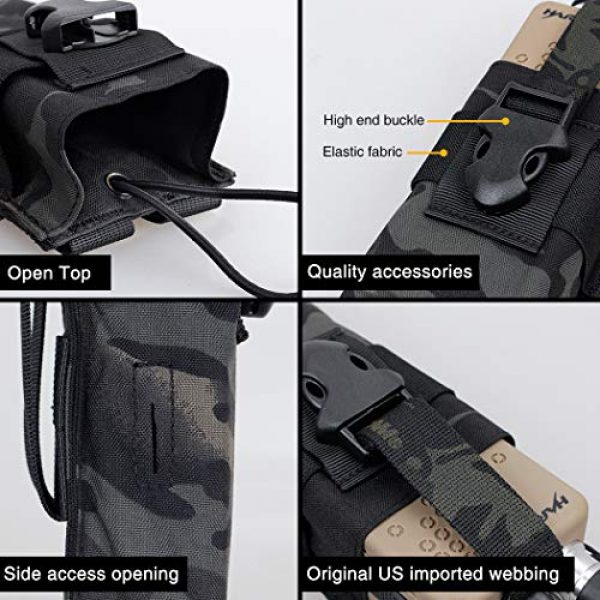 IDOGEAR Tactical Pouch 5 IDOGEAR Tactical Radio Pouch for PRC148/152 Radio Holster Military Interphone Storage MOLLE Pouch Airsoft Hunting 500D Nylon