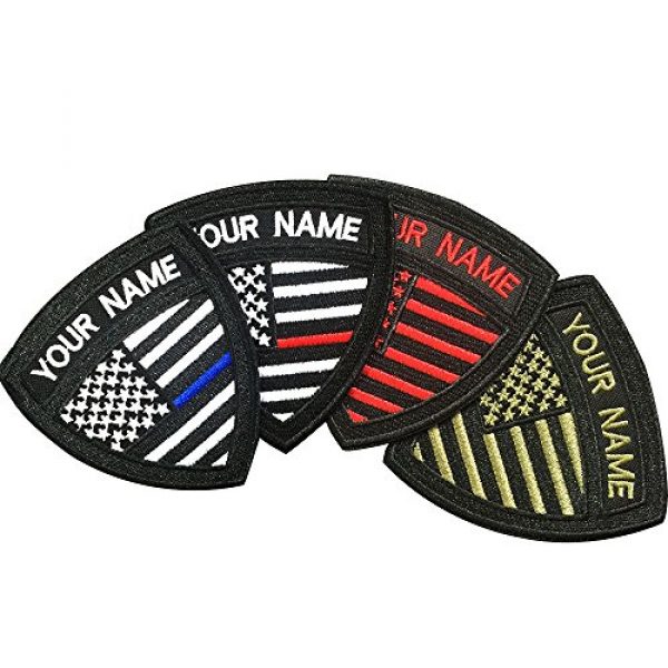 Graceful life Airsoft Morale Patch 7 Custom US Military Name Patch, Custom Embroidery Name Patches 2 PCS, Personalized Tactical Military Patches, Number Tag with Hook and Loop for Clothing Backpacks Caps Hats Jackets(2)