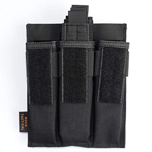 ROCOTACTICAL Tactical Pouch 4 ROCOTACTICAL Tactical Molle Magazine Pouch, Open Top, Kriss Tactical Triple Mag Pouch, Molle Triple Tactical Mag Pouch