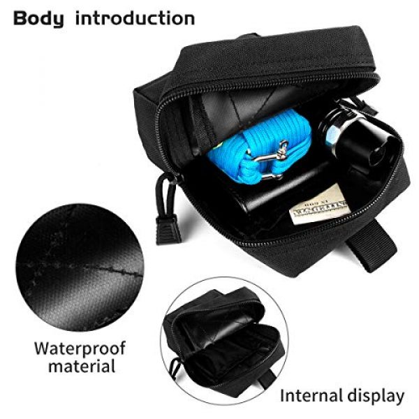 IronSeals Tactical Pouch 7 IronSeals Tactical Molle Pouches Multi-Purpose EDC Nylon Waist Pack Water Bottle Holster Utility Detachable Patches Pouches for Dog Vest Harness