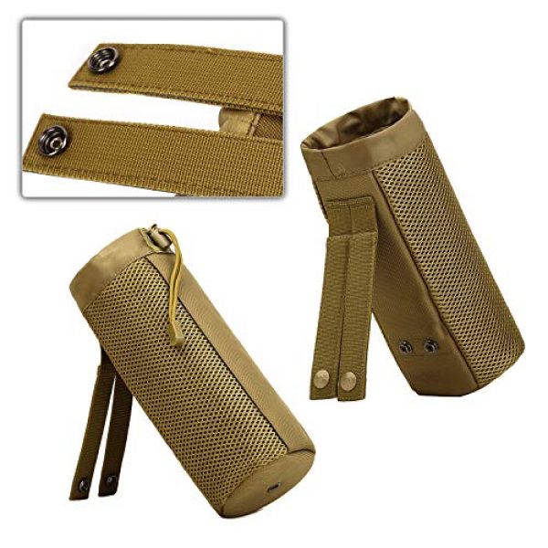 Protector Plus Tactical Pouch 4 Protector Plus Tactical Water Bottles Pouch Military MOLLE Mesh Kettle Holder Bag H2O Drinks Carrier Case