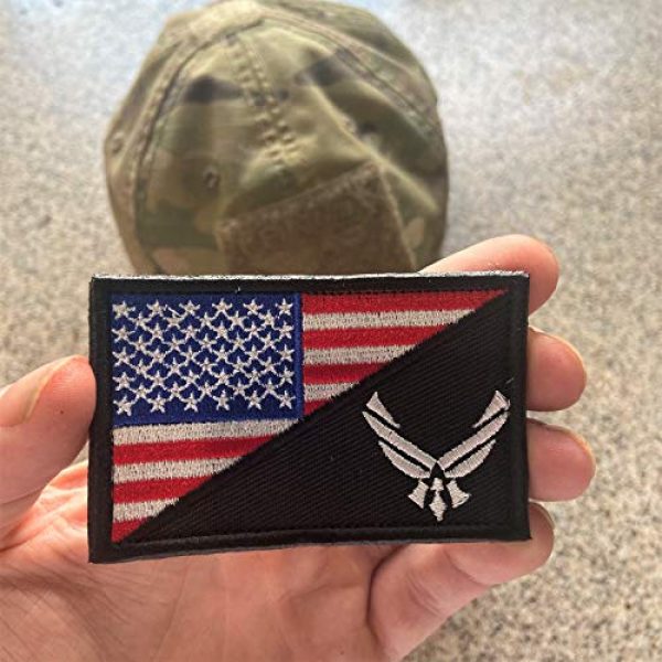 Backwoods Barnaby Airsoft Morale Patch 2 Backwoods Barnaby U.S. Air Force/American Flag USAF Military Morale Patch with Hook & Loop