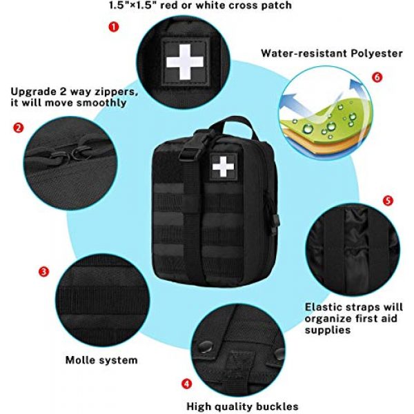 DODO DEER Tactical Pouch 3 DODO DEER Medical Pouch EMT First Aid Pouch Rip-Away IFAK Tactical Utility Pouch for Outdoor Activities Medical Supplies (Bag Only)