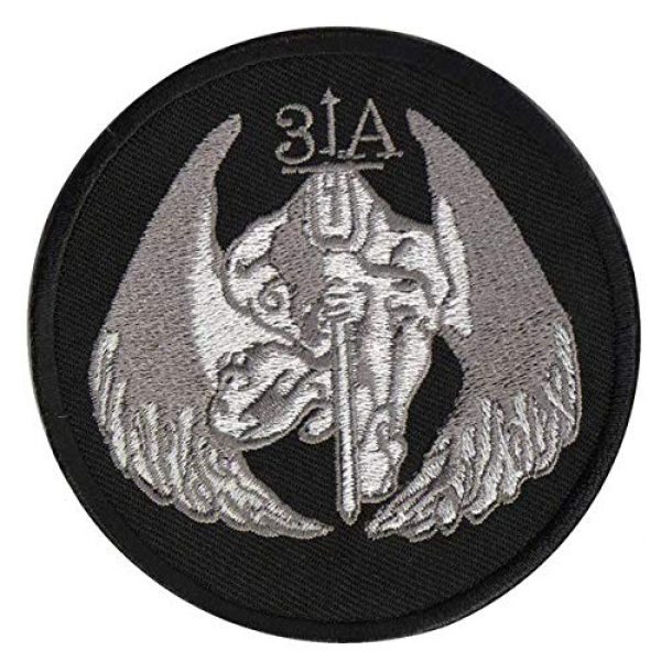 Tactical Embroidery Patch Airsoft Morale Patch 1 US Navy Seal Team 3 Dark Angel DEVGRU 31A Tactical Embroidery Patch Hook & Loop Morale Patch Military Patch for Clothing Accessory Backpack Armband (Black)