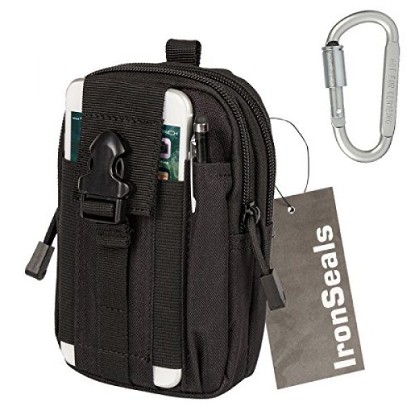 IronSeals Tactical Pouch 1 IronSeals Tactical Molle Pouch Compact EDC Utility Gadget Waist Bag Pack with Cell Phone Holster for 4"-5.7" Phone