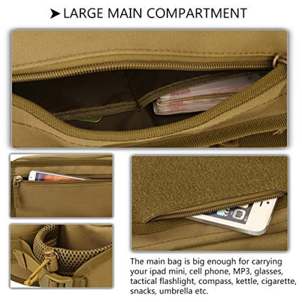 Protector Plus Tactical Pouch 6 Protector Plus Tactical Fanny Pack Military Running Waist Bag Sling Hip Belt Army Lumbar Tool Gear Pouch Bumbag (Patch Included)