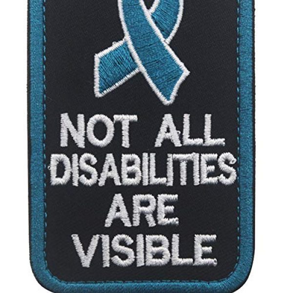 ODSP Airsoft Morale Patch 6 Service Dog PTSD Do Not Distract, Not All Disabilities are Visible, Stress Stress Anxiety Response Vests/Harnesses Emblem Embroidered Fastener Hook Loop Backing Patches