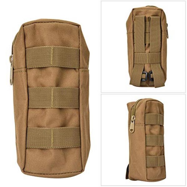 Pasamer Tactical Pouch 5 Pasamer Tacticals-Pouches,Nylon Waterproof Outdoor Camping Accessory Bags Hanging Waist Bag for Hiking Running Cycling Climbing Travel (Khaki)