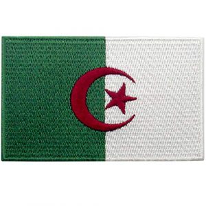 EmbTao Airsoft Morale Patch 1 EmbTao Algeria Flag Patch Embroidered National Morale Applique Iron On Sew On Algerian Emblem