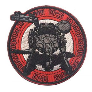 Tactical Embroidery Patch Airsoft Morale Patch 1 Metal Gear Solid V ST-84 Sahelanthropus Tactical Embroidery Patch Hook & Loop Morale Patch Military Patch for Clothing Accessory Backpack Armband