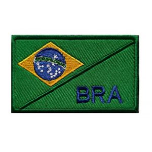 Tactical Embroidery Patch Airsoft Morale Patch 1 Brazil Flag Embroidery Patch Military Tactical Morale Patch Badges Emblem Applique Hook Patches for Clothes Backpack Accessories