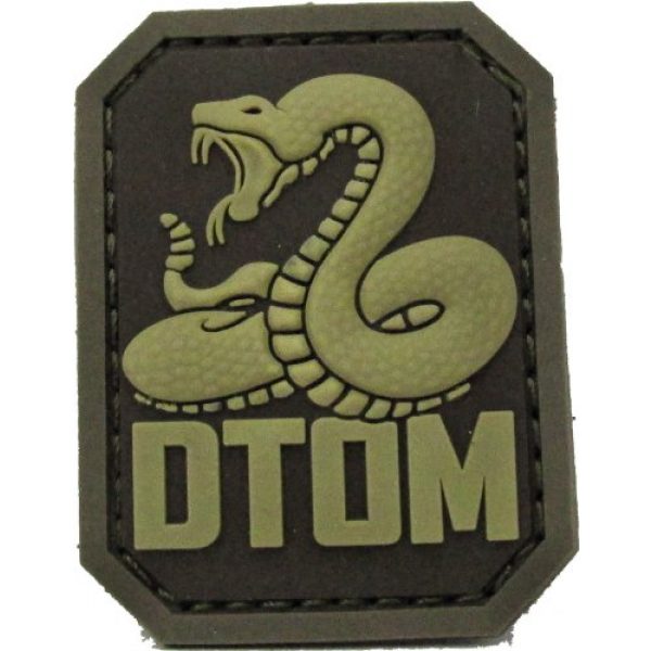Mil-Spec Monkey Airsoft Morale Patch 1 DTOM Don't Tread on Me Morale Patch - PVC (Desert (Tan))
