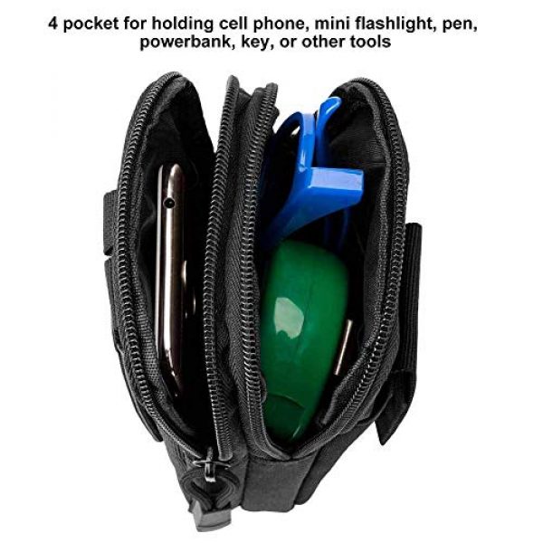 GoodTake Tactical Pouch 6 GOOD TAKE Men Tactical Molle Pouch Belt Waist Pack Bag Small Pocket Military Waist Pack Running Pouch Travel Camping Bags Soft Back,Sports Fitness, Running,Waist Packs Bags