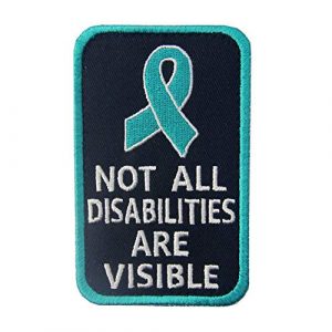 SOUTHYU Airsoft Morale Patch 1 SOUTHYU Not All Disabilities are Visible Service Dog Patch Embroidered Hook & Loop Tactical Military Morale Patch Emblem Badge for Harness/Vest
