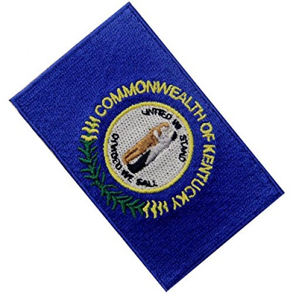 EmbTao Airsoft Morale Patch 4 Kentucky State Flag Embroidered Emblem Iron On Sew On KY Patch