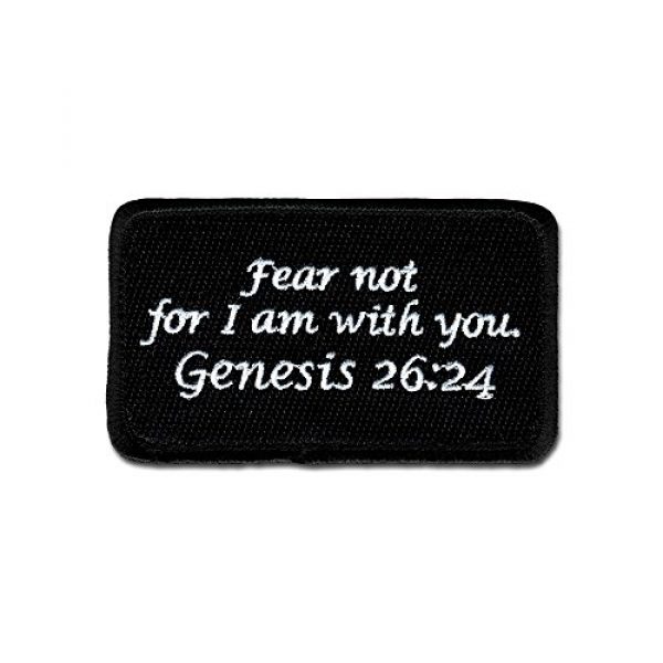 BASTION Airsoft Morale Patch 1 BASTION Morale Patches (Genesis 26:24, Colors) | 3D Embroidered Patches with Hook & Loop Fastener Backing | Well-Made Clean Stitching | Christian Patches Ideal for Tactical Bag, Hats & Vest (Black)