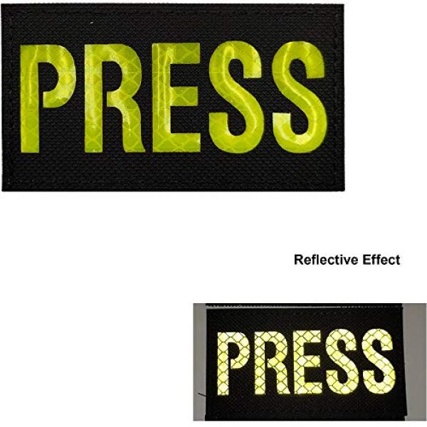 APBVIHL Airsoft Morale Patch 4 IR Infrared Reflective Press Patches, Emblem Tactical Military Morale Reflection Press Hook and Loop Fastener Backing Decorative Appliques Armband Badges Sticker for Clothes, Jacket, Backpack
