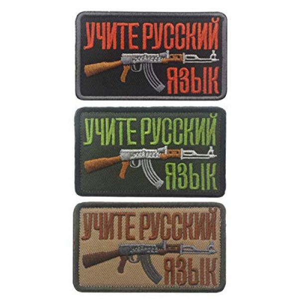 Embroidered Patch Airsoft Morale Patch 1 3pc Soviet Russian AK 47 Kalashnikov Shell Rifle Gun Assault Army Battle 3D Tactical Patch Military Embroidered Morale Tags Badge Embroidered Patch DIY Applique Shoulder Patch Embroidery Gift Patch