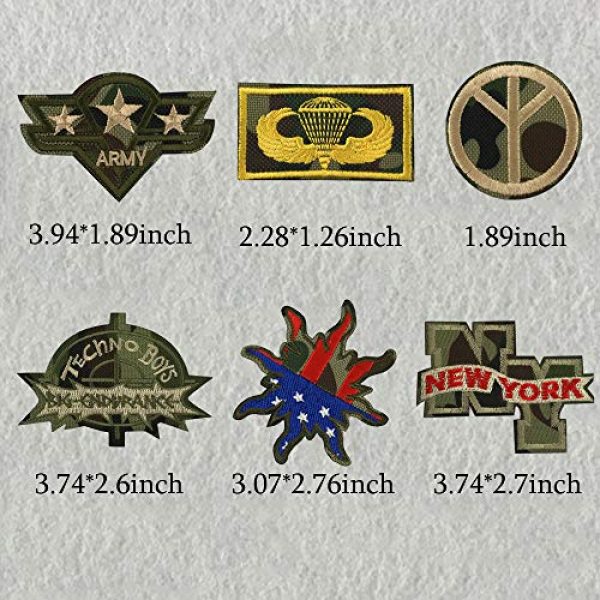 Ceresa Inc Airsoft Morale Patch 6 Camouflage Iron on Patches Embroidered Military Patches Morale Sew On Patches for Military Fans Applique Stickers Badges Clothes Jacket T-Shirt Decorations Men Women Girls Boys Washable Decals 7Pcs