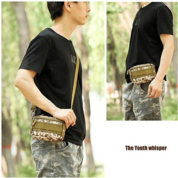 LGL Tactical Pouch 3 Tactical Sling Bag Tactical Pouches - Portable Tactical Organizer Waterproof EDC Pouch Military Belt Pouch Hunting Pack Tool Bag Small Army Utility Bag Tool Pouch Bag Mini Utility Pouch ( Color : 02 )