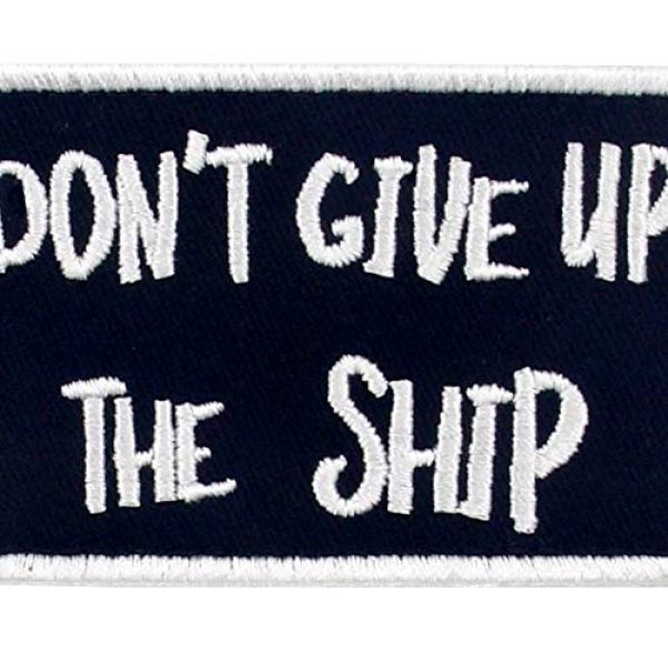 Rocking Planet Airsoft Morale Patch 2 Don't Give Up The Ship Patch Embroidered Morale Applique Fastener Hook & Loop Emblem