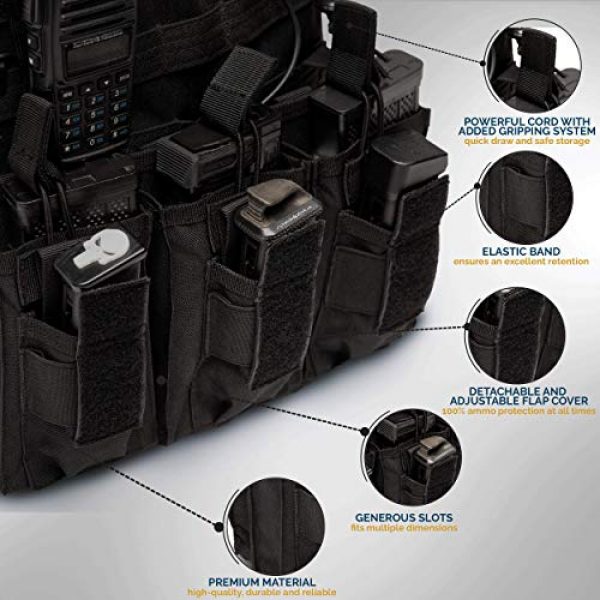 Antila Tactical Pouch 3 Antila Excelling Magazine Pouch for Pistol and Gun - High Speed, Secure and Durable. Bandana and 2 Great Ebooks Included