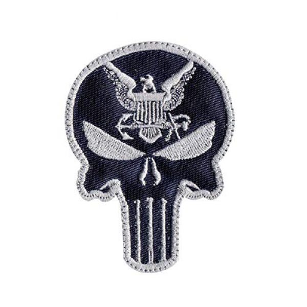 Patch Brigade Airsoft Morale Patch 1 Usn United States Navy Eagle Skull Punish Tactical Morale Hook Side Velcro Compatible Patch