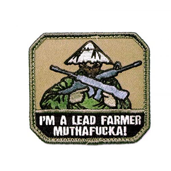 MilSpec Airsoft Morale Patch 1 Patch / I'M A LEAD FARMER MUTHAA / ARID Color
