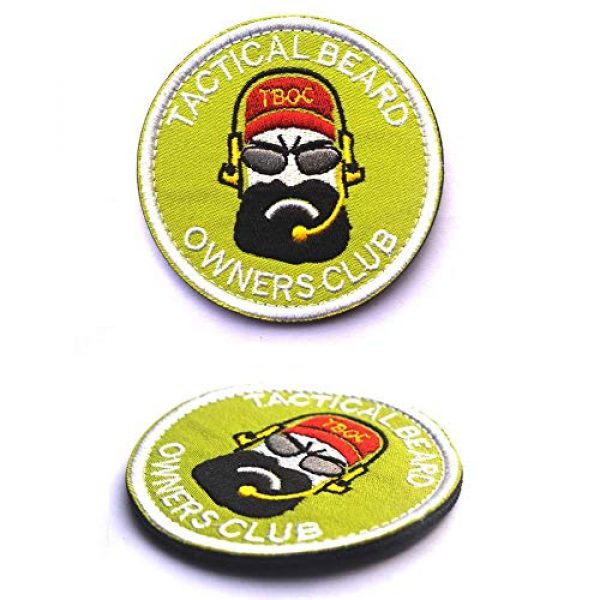 SOUTHYU Airsoft Morale Patch 4 SOUTHYU 4 Pcs Tactical Beard Club Morale Patches Embroidered Badge, Hook and Loop Patch