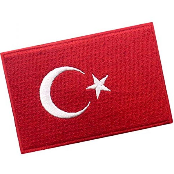 EmbTao Airsoft Morale Patch 3 EmbTao Turkey Flag Patch Embroidered National Morale Applique Iron On Sew On Turk Emblem