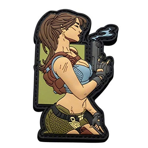 Miltacusa Airsoft Morale Patch 1 Miltacusa Pin Up Girl Assassin Gun Tactical Hook Patch (3D-PVC Rubber -MTU33)