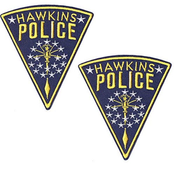 Ebateck Airsoft Morale Patch 1 Ebateck Hawkins Police Patch, 2 Pack, Stranger Things Badge Morale Patches
